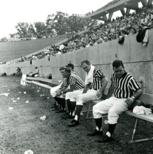 Football referees on sideline