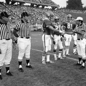 N. C. State football captains with referees
