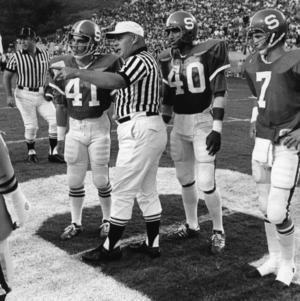 N. C. State football captains with referees