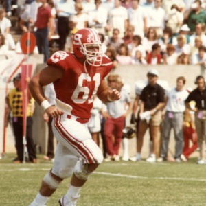 N. C. State football player during game