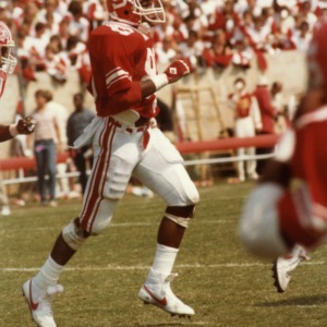 N. C. State football player during game