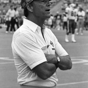 N. C. State football coach during game
