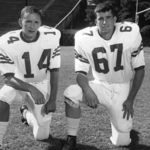 Freshman football players Jim Coman and Jerry Miller