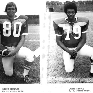 Football players Ricky Knowles and Larry Shavis