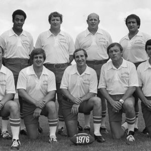 Football coaching staff group photo