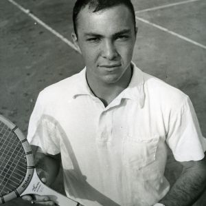 Tennis player Mickey Solomon