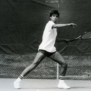 Tennis player on court