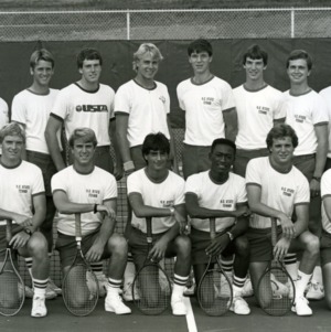 Tennis team group photo, 1986
