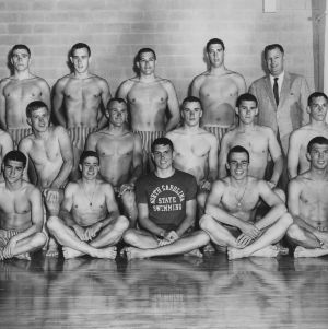 Varsity swim team group photo