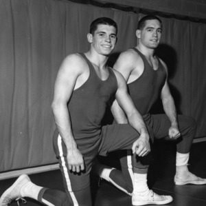 Wrestlers Steve Barnes and Jim Sawhill