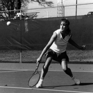 N. C. State tennis player on court