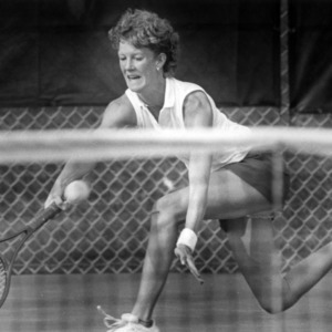 N. C. State tennis player on court