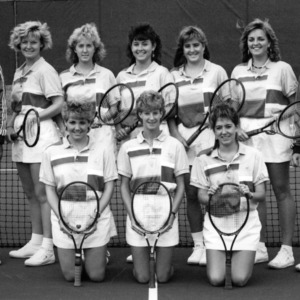 NC State Women's Tennis team group portrait, 1987