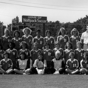 N. C. State Women's Soccer team group photograph