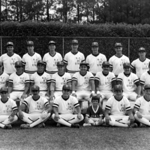 Summer league baseball team group photo