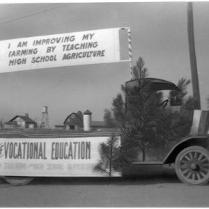 Department of Vocational Education float at Student Agricultural Fair