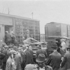 poultry car shipment, Robeson, 1925