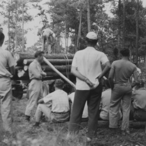 Forest utilization at N.C. Foresty Camp for farm boys