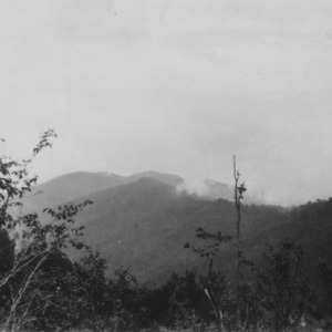 View of the Smokies from New Found Gap looking back across North Carolina