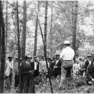 Meeting at the North Wilkesboro Municipal forest, during the convention of the North Carolina Forestry Association, September 10, 1930