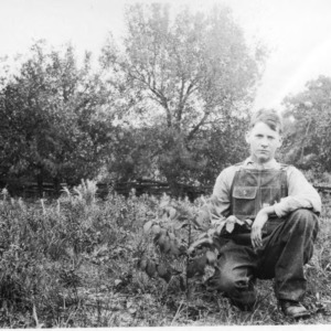 Sam Anderson with black walnut plantings