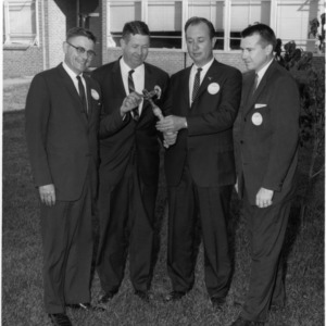 North Carolina Irrigation Society leaders Tom Crockett, Nat Gardner, Clyde R. Perdue, and Ronald Sneed