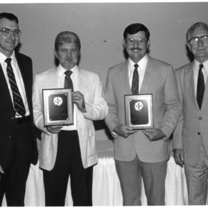 Frank Hoover, Billy McHone, Eddie Leagans, and Hank Harris with North Carolina Safety Awards