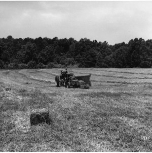 Tractor and Hay Baler