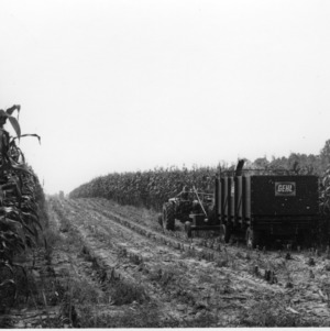 Tractor with Corn Picker