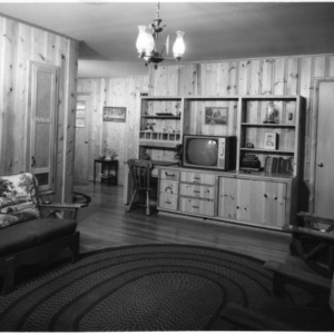 Family room, remodeled demonstration home of Mr. and Mrs. Miles Jones, Pembroke
