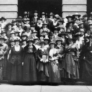 Group portrait of women in hats