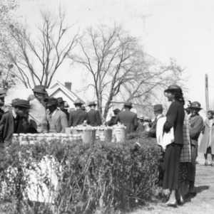 Outdoor gathering, African American Farm Tour