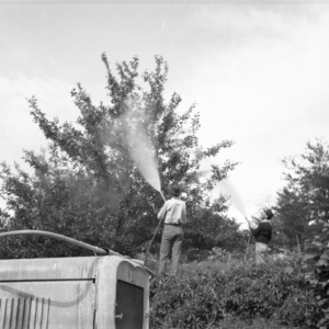 Spraying on Apple Research Laboratory - Wilkes County, May 1940