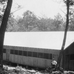 Main Building of the 4-H club camp on the land of the Mountain Test Farm, Buncombe County