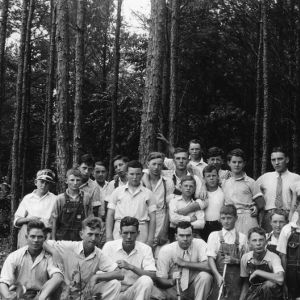 Forestry hike with 4-H Club members from Cleveland County - Camp Swannanoa, 1936