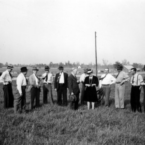 Dairy leaders group photo in temporary pasture