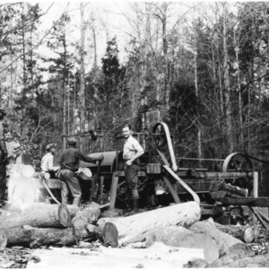 Pulpwood operation using peeling machine at Hill Demonstration Forest