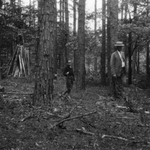 Farm forest demonstration in timber thinning