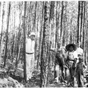 Group after measuring for thinning demonstration