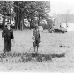 W. P. Wood and other with seedlings