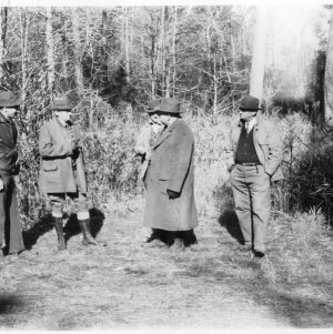 R. W. Graeber conducting an educational tour on timber thinning
