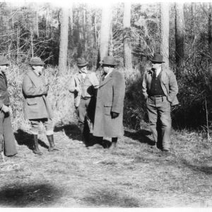 R. W. Graeber conducting an educational tour on timber thinning