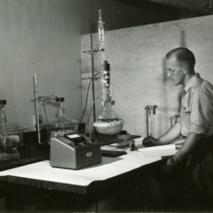 Person in Forestry Laboratory
