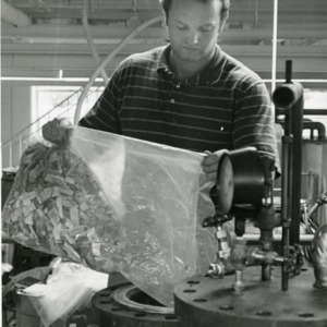 Student in Forestry Laboratory