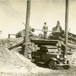 Working with lumber, Hofmann Forest