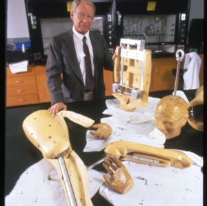 The Coppelius textiles research mannequin with creator Dr. Ben Malstrom