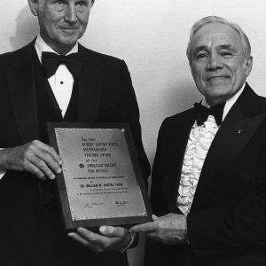 William W. Austin accepting award