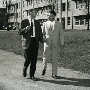Earnest O. Beal and other walking on campus