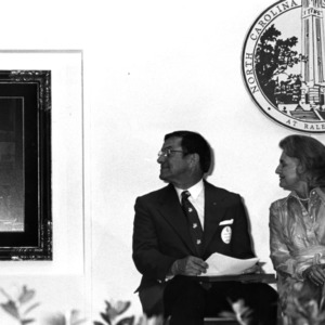 Unveiling of portrait at Chancellor John T. Caldwell's retirement