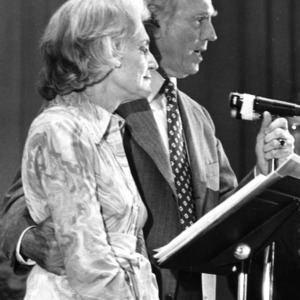 Chancellor John T. Caldwell and Carol Caldwell at his retirement ceremony